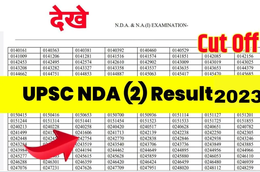 UPSC NDA, NA 2 Result 2023 (OUT) Direct link to check Cut Off, Merit List